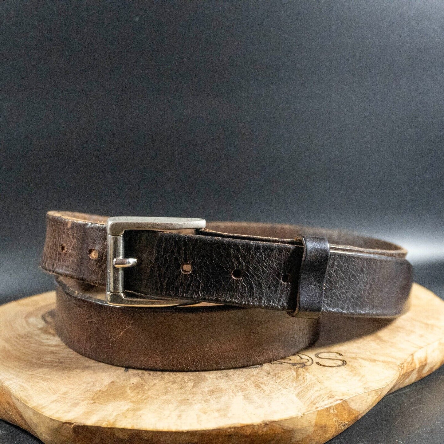 Dockers Mens Belt Vintage Leather Jeans Belt Brown Size 36