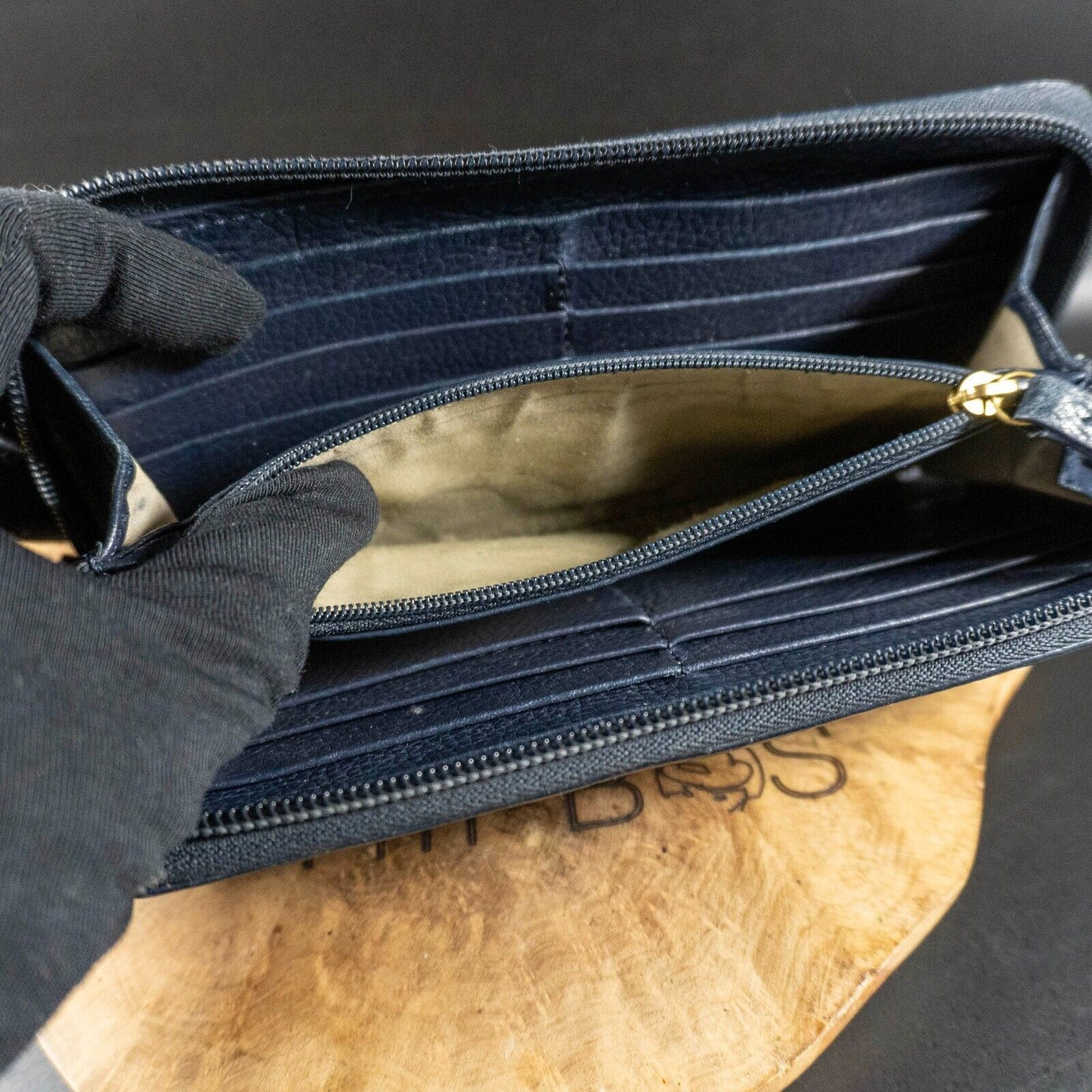 Radley Womens Wallet Purse Large Zip Around Clutch Wallet Blue