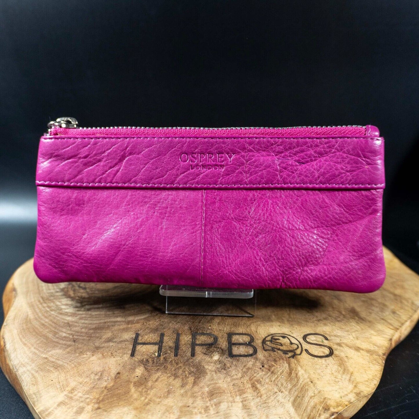 Osprey By Graeme Ellisdon Womens Leather Pouch Wallet Purse Medium Pink