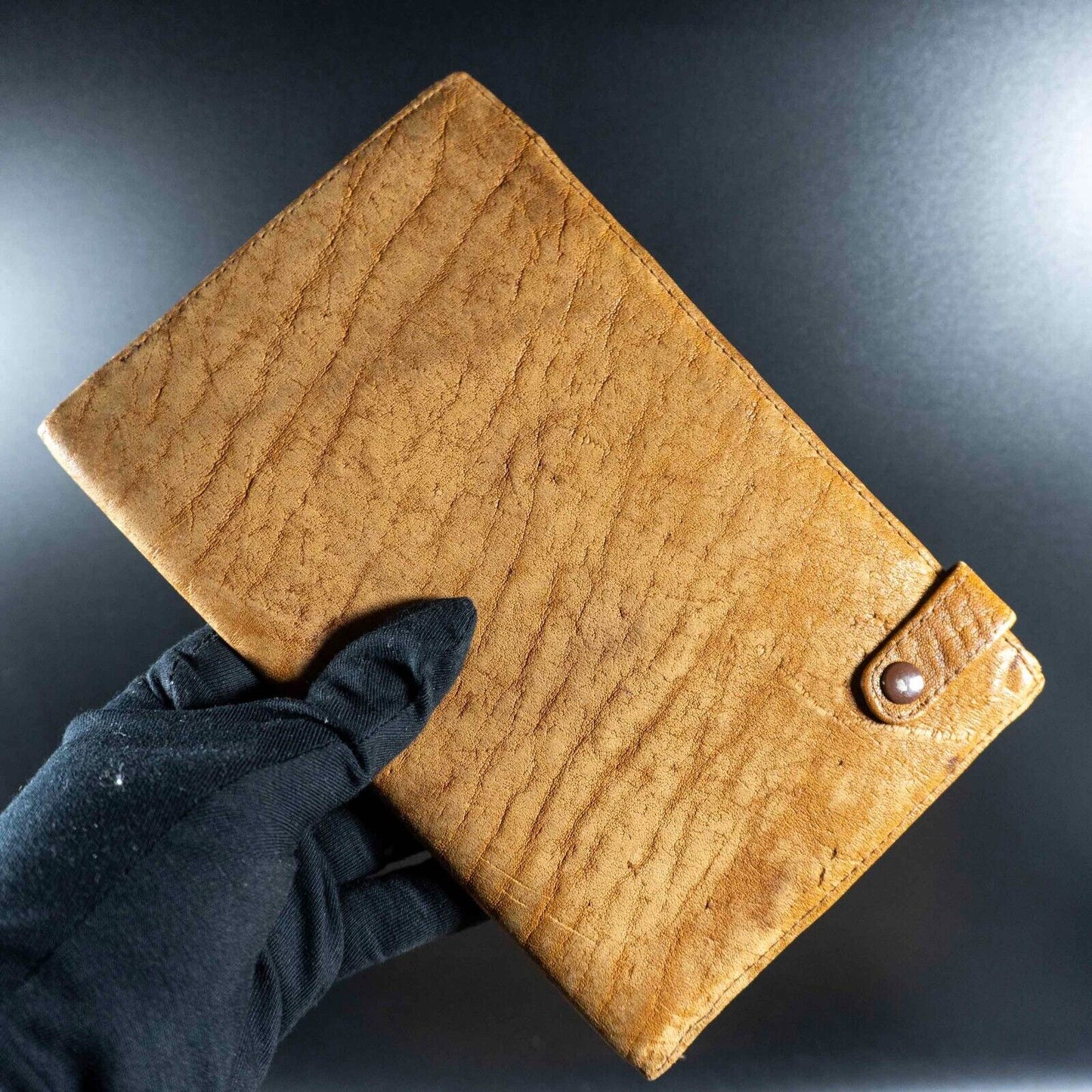 Vintage Handmade Travel Document Wallet Leather Document Pouch Brown