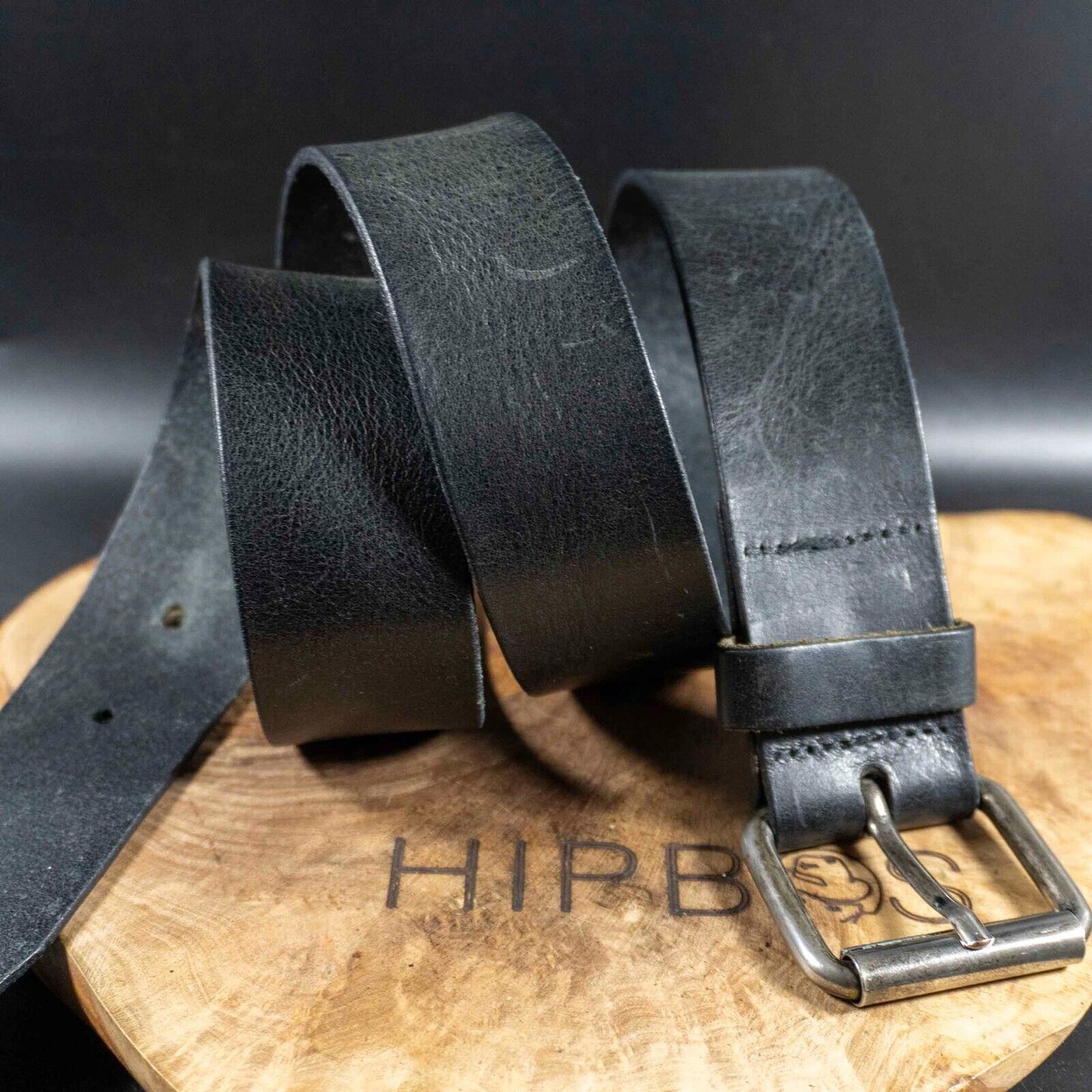 H&M Mens Belt Vintage Mens Leather Belt Jeans Belt Black Size 34