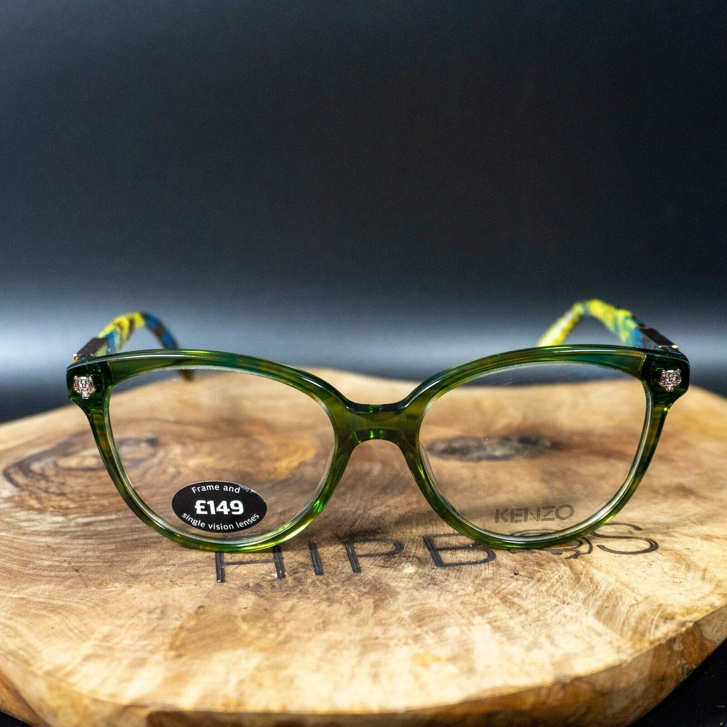 Kenzo Womens Round Glasses Eyeglasses Spectacles Frames KZ2503S Green