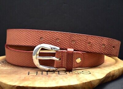 Vanzetti Vintage Womens Leather Belt Brown Size 38