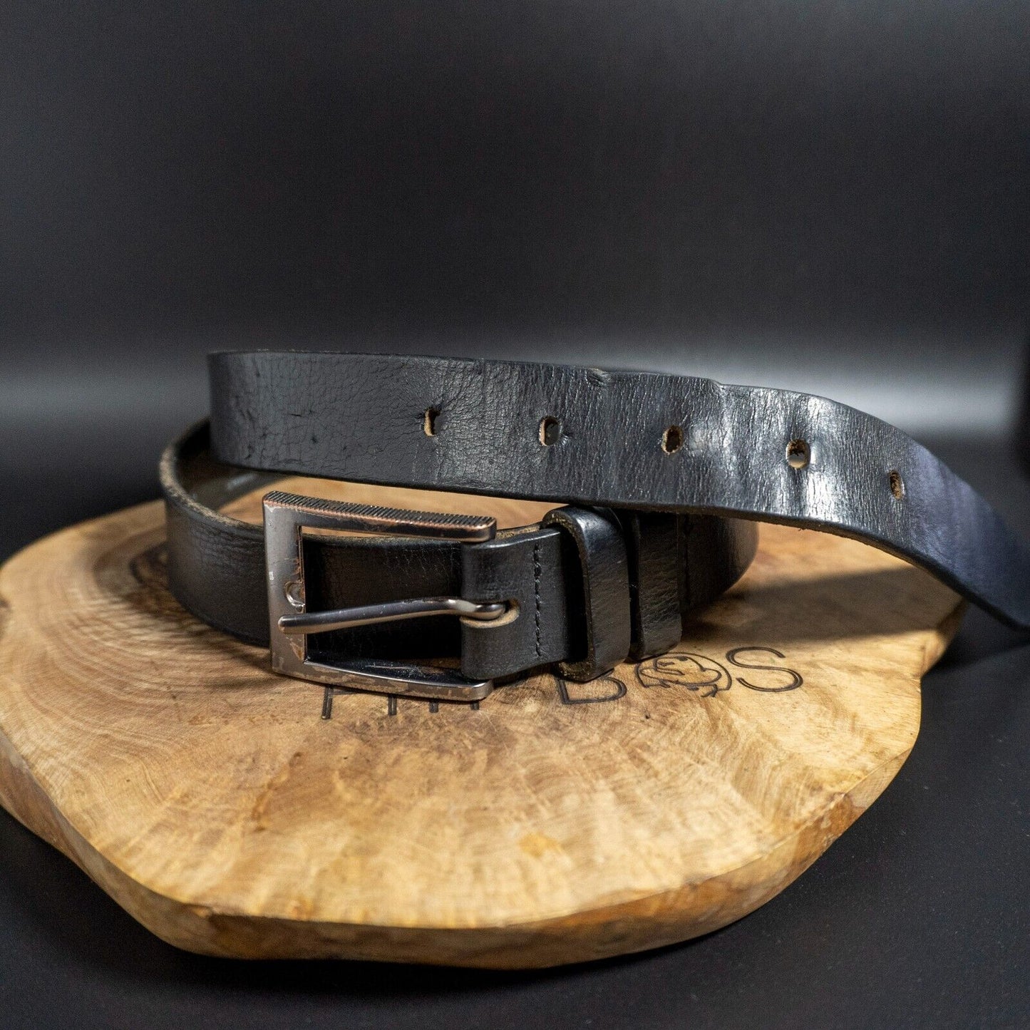 Next Vintage Mens Belt Leather Jeans Belt Black Size M (32-34)