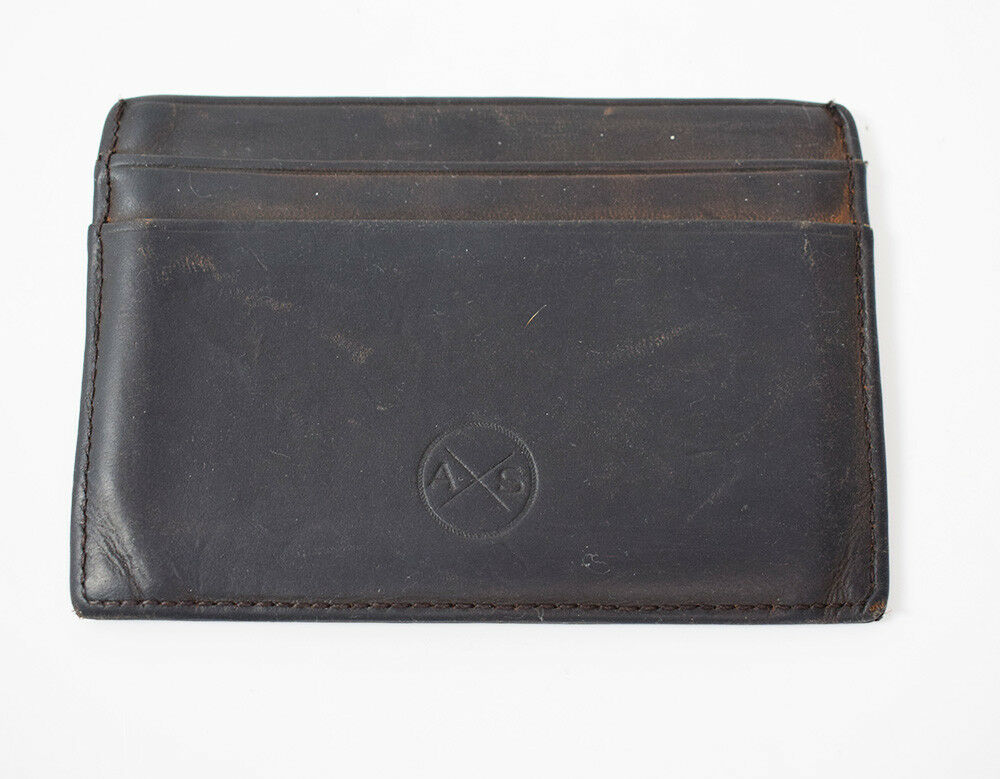 Antoine Stanley Mens Leather Card Wallet Holder Brown