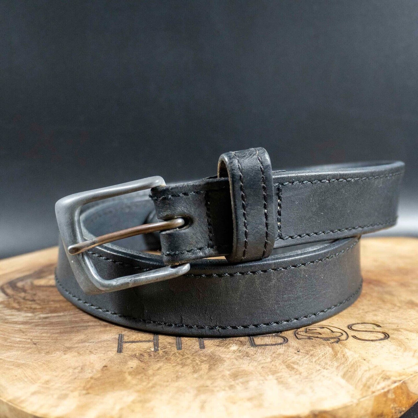 Marks and Spencer Mens Belt Vintage M&S Leather Jeans Belt Black Size 34