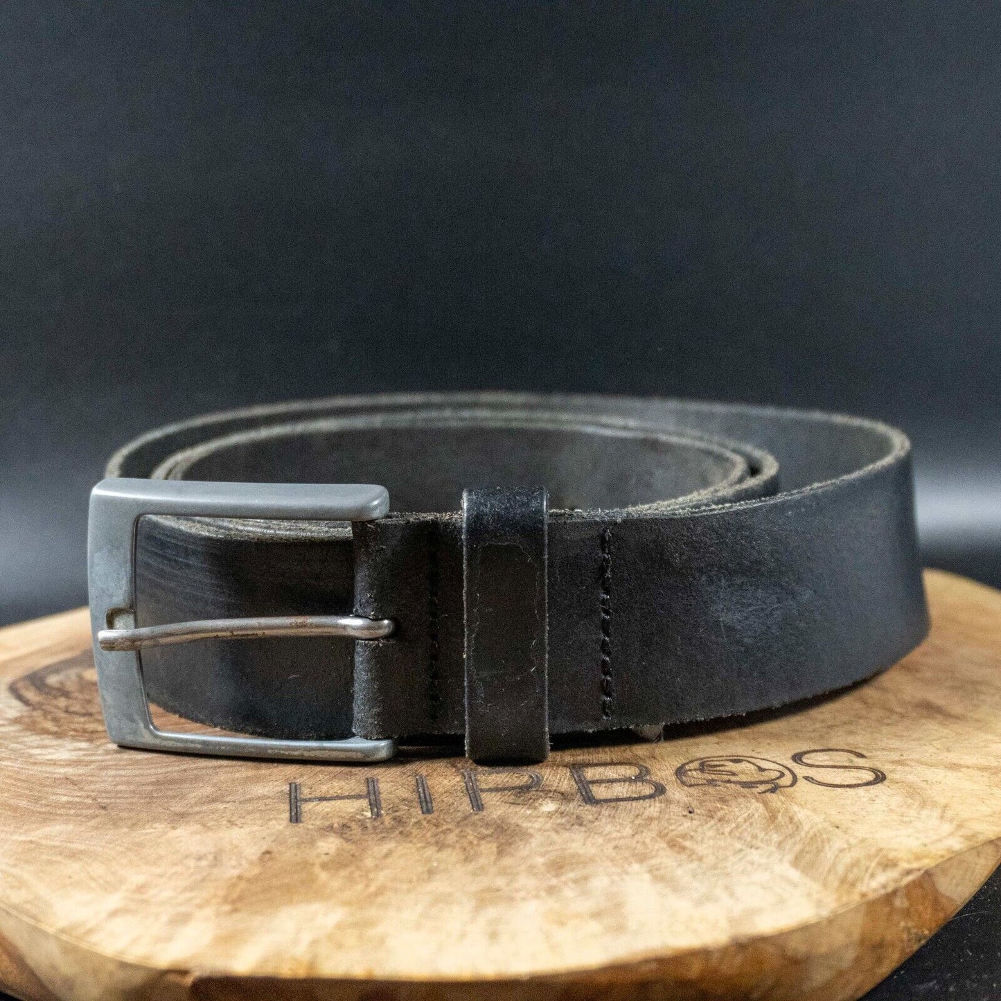 Levis Mens Belt Vintage Leather Belt Jeans Leather Belt Black Size 42