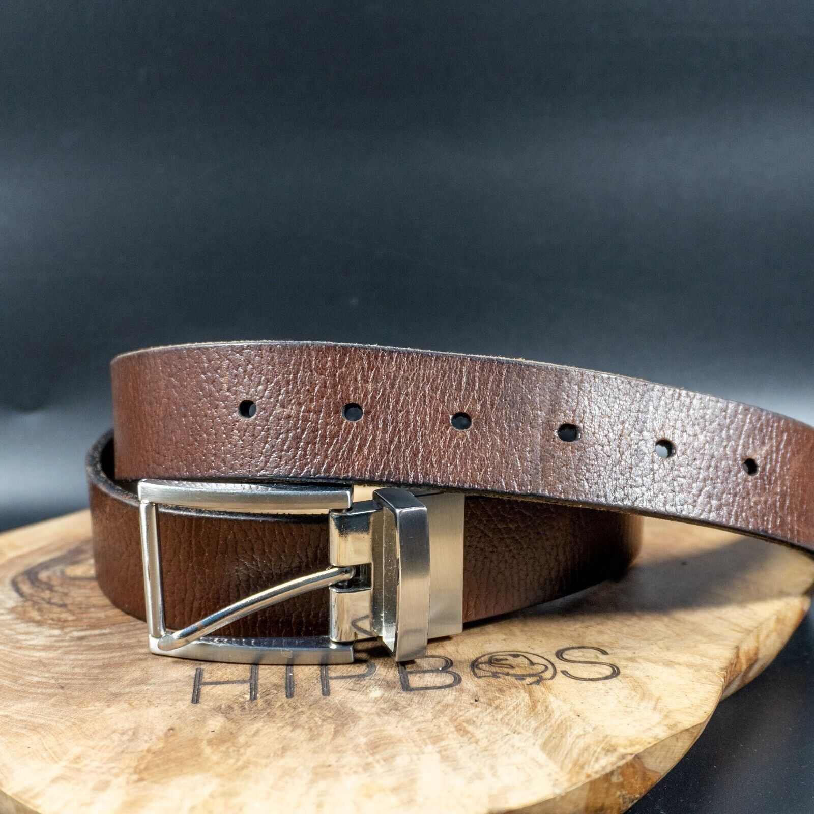 Marks and Spencer Mens Belt M&S Reversible Leather Belt Brown Black Size 34-36 - VintageThing