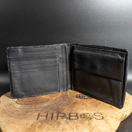 Maitre Mens Wallet Bifold Leather Card Wallet Black