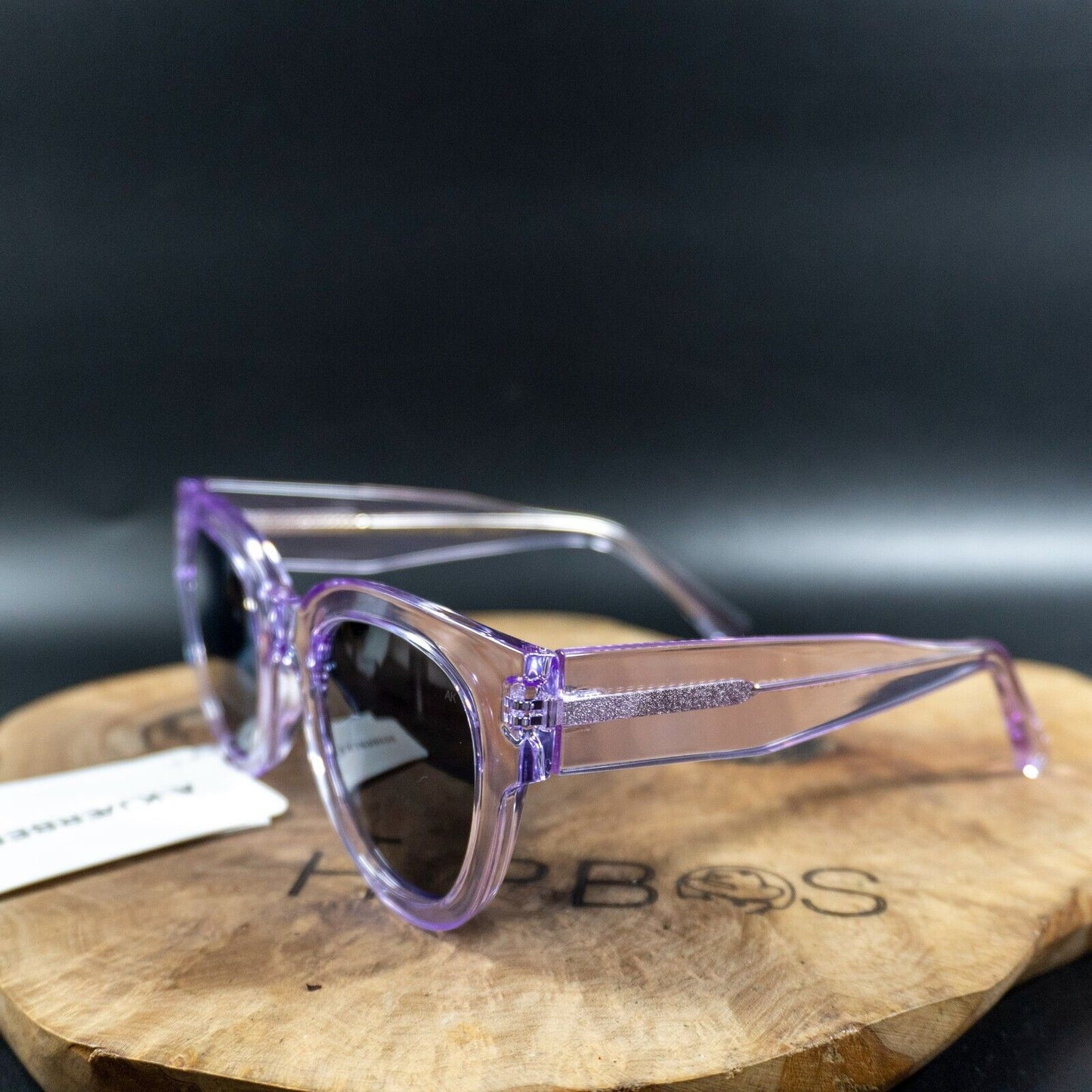 A. Kjaerbede Womens Sunglasses Lilly KL2215-003 Lavender Clear Frame Grey Lenses - VintageThing