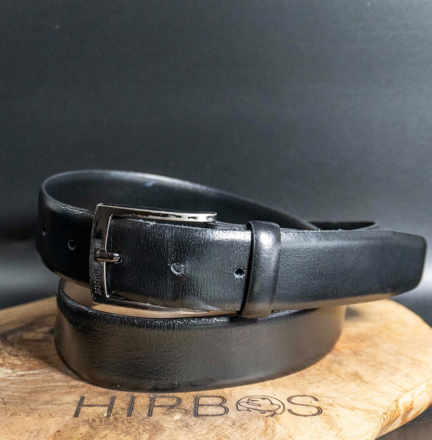 Joop Mens Belt Classic Leather Jeans Belt Black Size 34