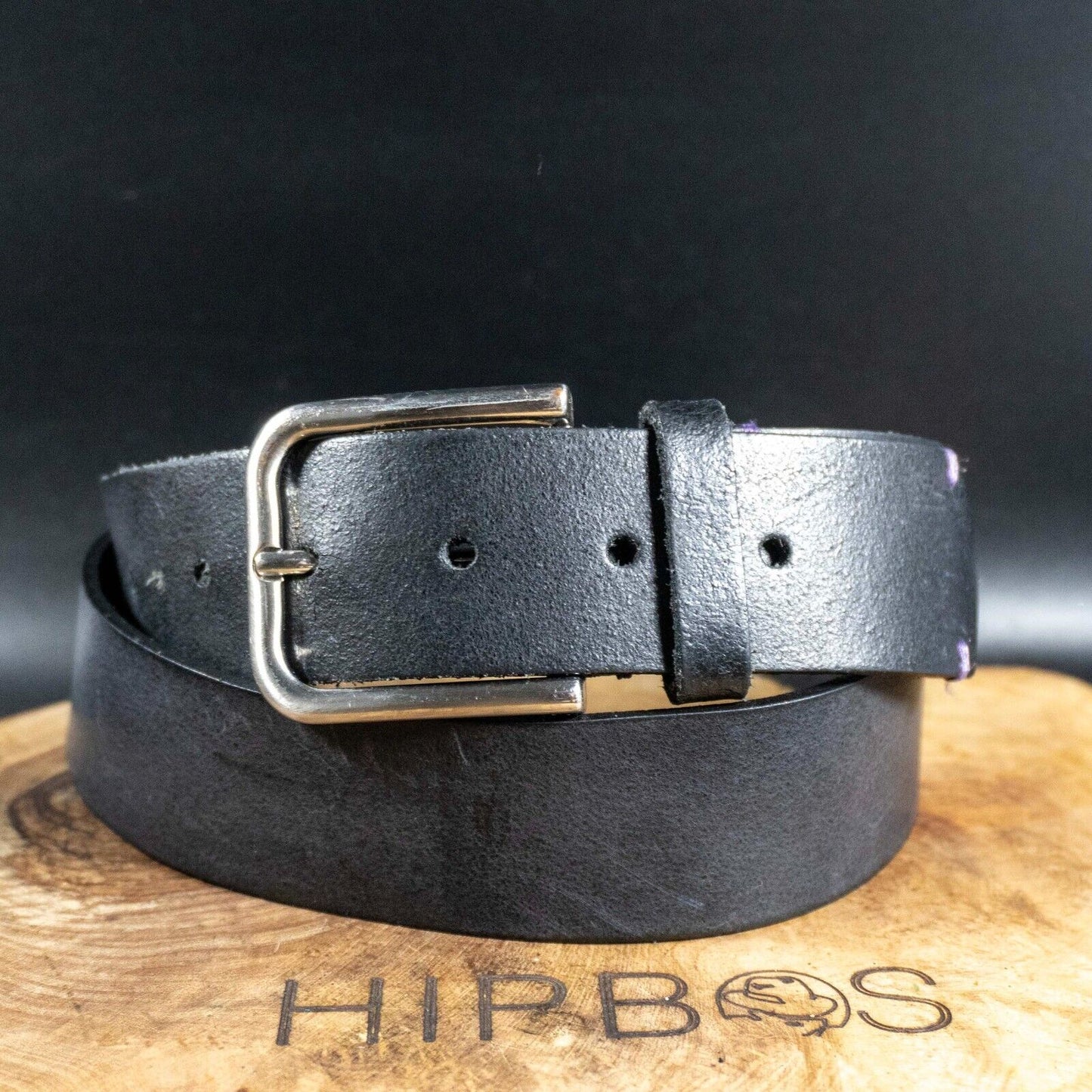 Profuomo Vintage Mens Belt Leather Jeans Belt Black Size 34