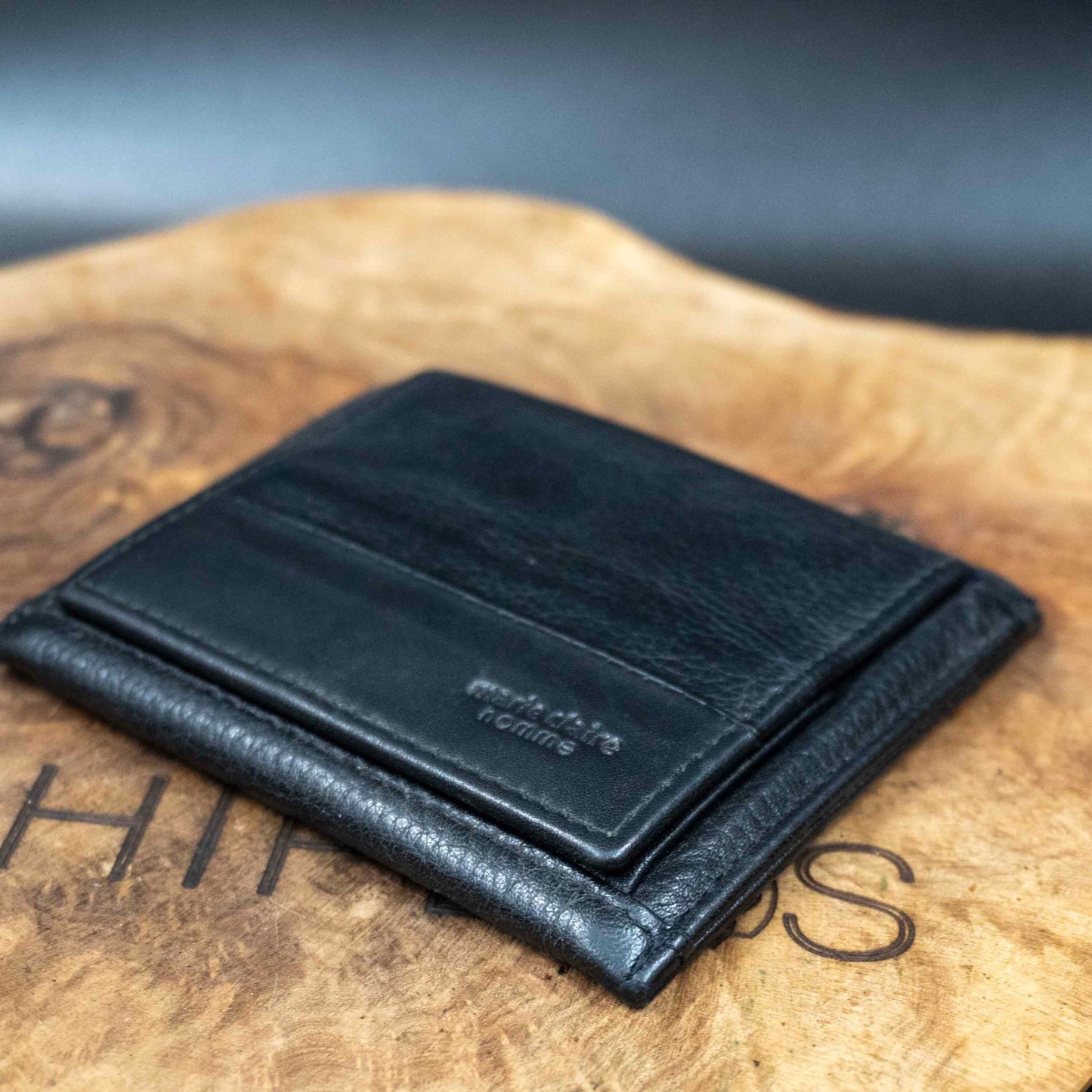 Marie Claire Homme Mens Card Wallet Vintage Leather Card Wallet Black