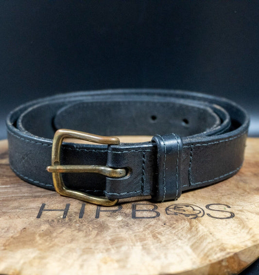 Saddler Mens Belt Vintage Mens Leather Jeans Belt Black Size 38