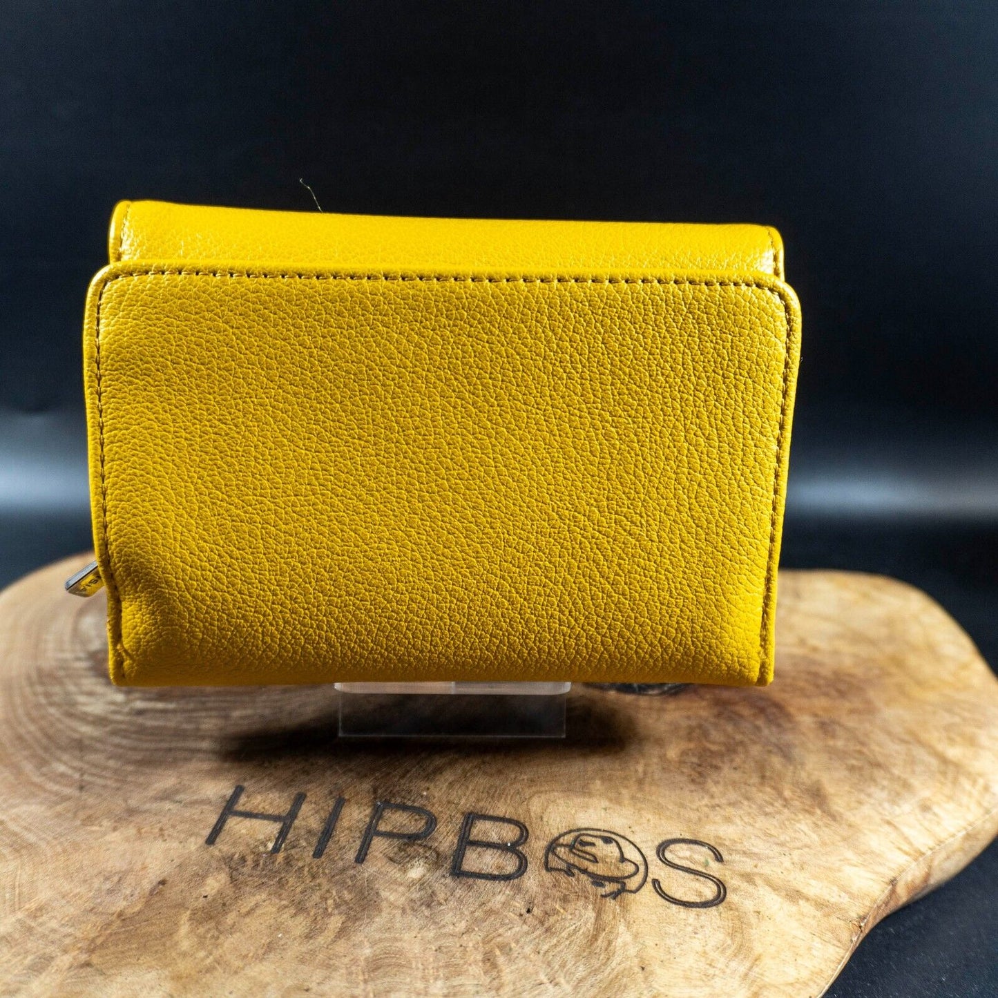 Fuchsia Womens Faux Leather Wallet Purse Medium Yellow