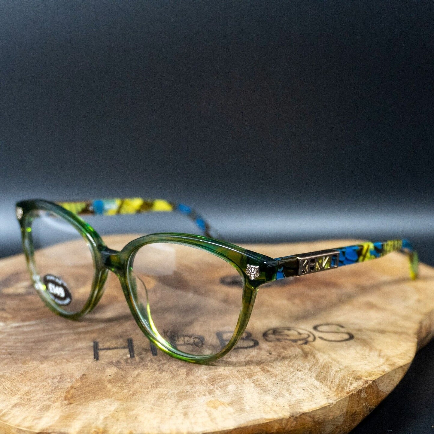 Kenzo Womens Round Glasses Eyeglasses Spectacles Frames KZ2503S Green