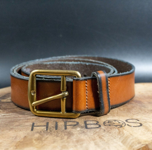 Ralph Lauren Polo Mens Belt Vintage Classic Leather Jeans Belt Brown Size 34 - VintageThing