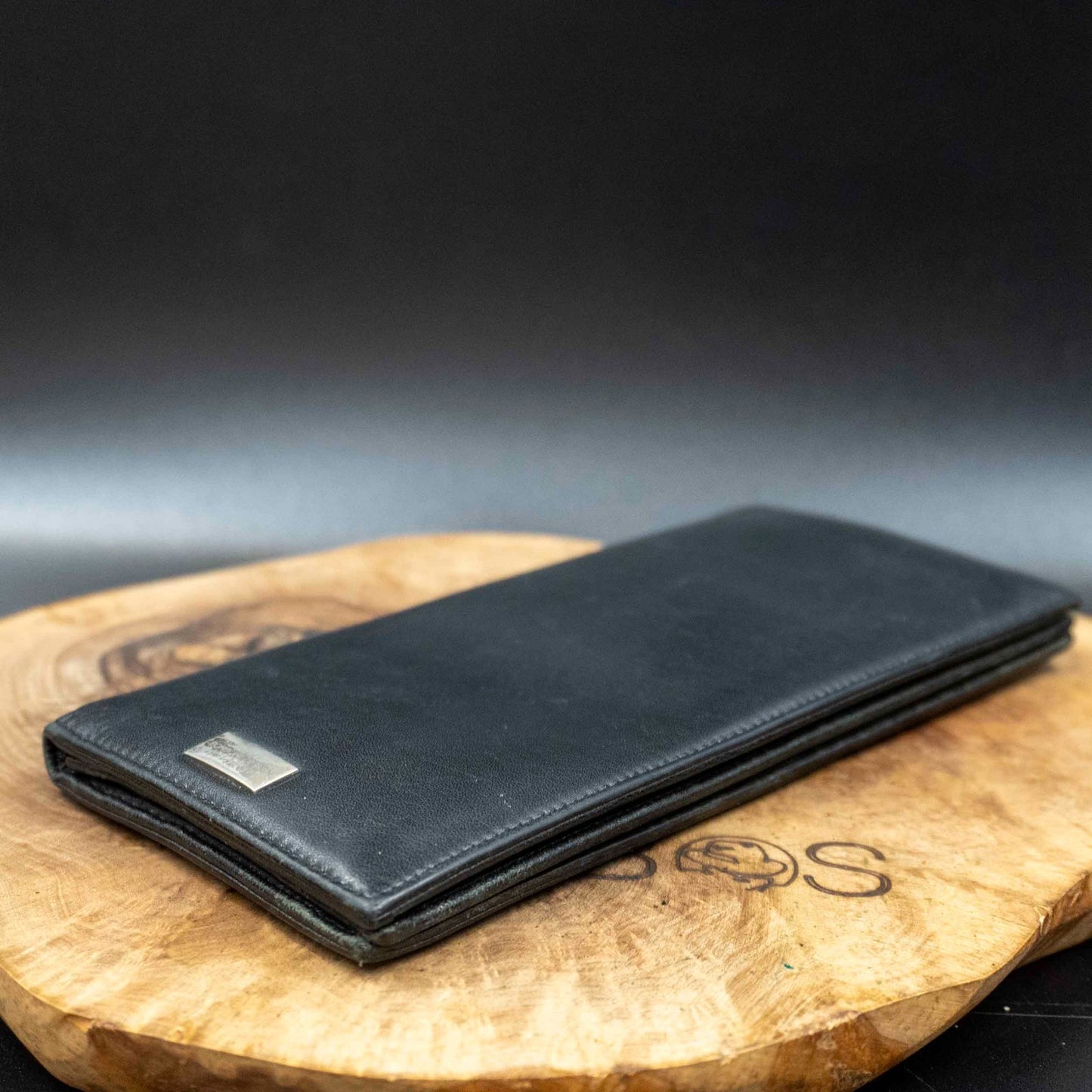 Porsche Design Mens Wallet Leather Bifold Card Wallet Long Wallet Black