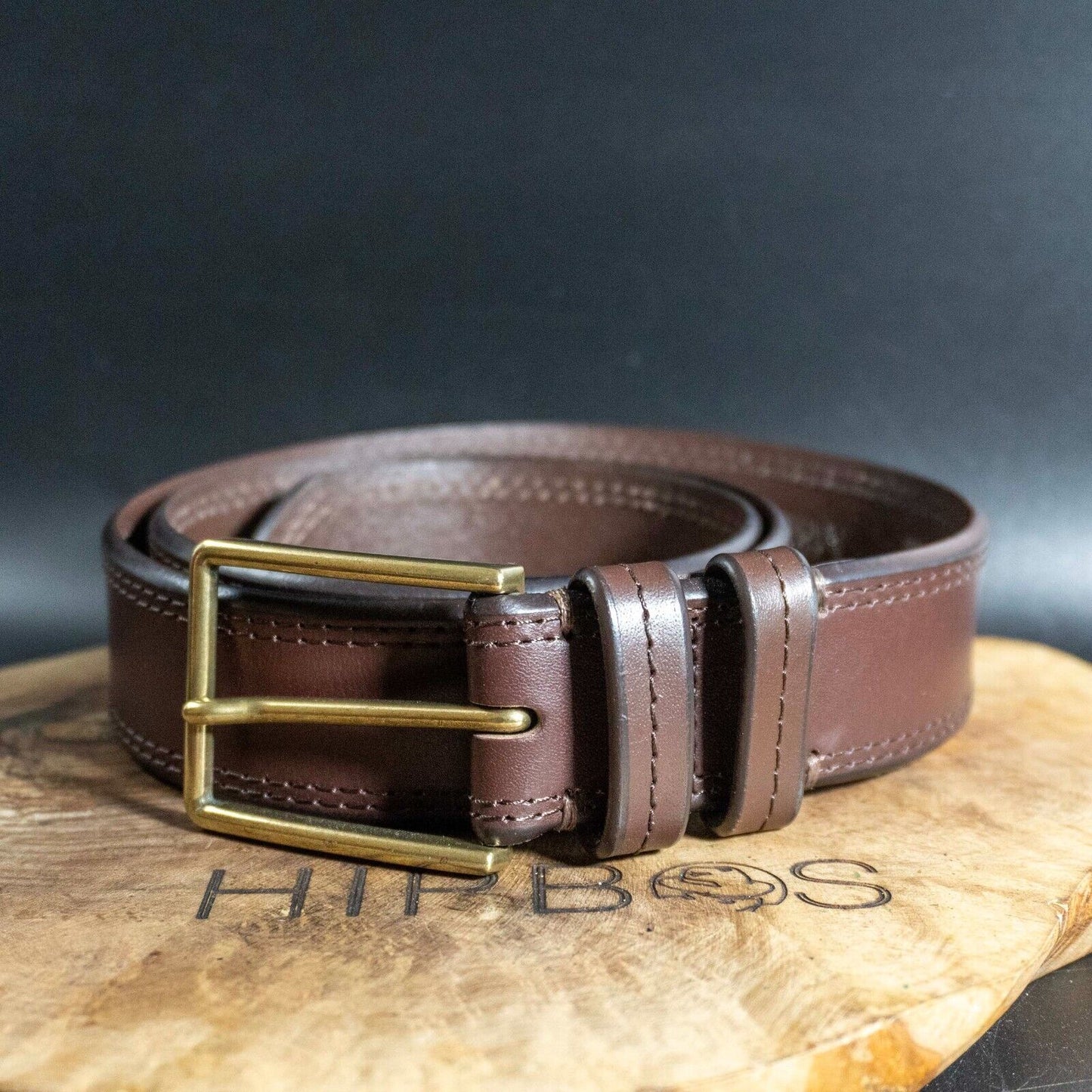 Marks and Spencer Mens Belt M&S Leather Jeans Belt Dark Brown Size 34-36