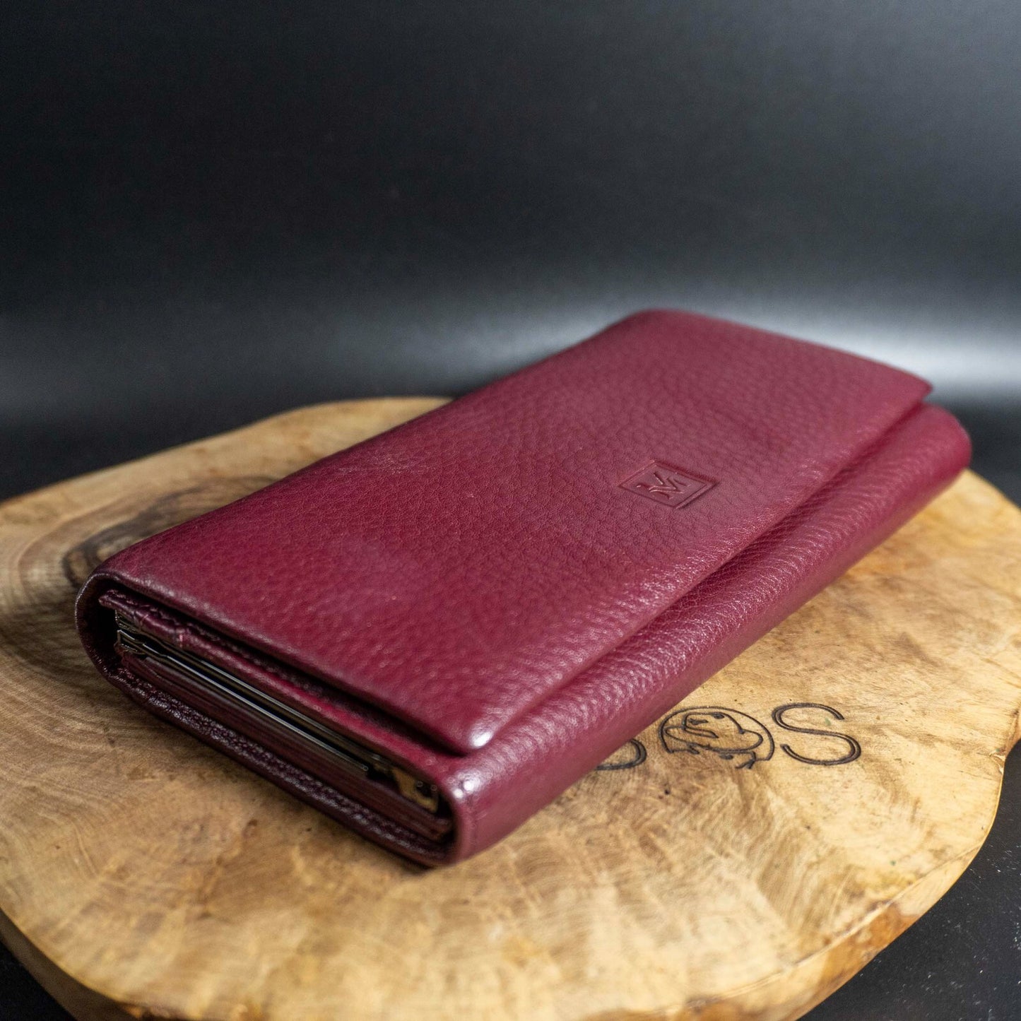 VerMari Womens Purse Wallet Snap Closure Wallet Large Size Wine Red