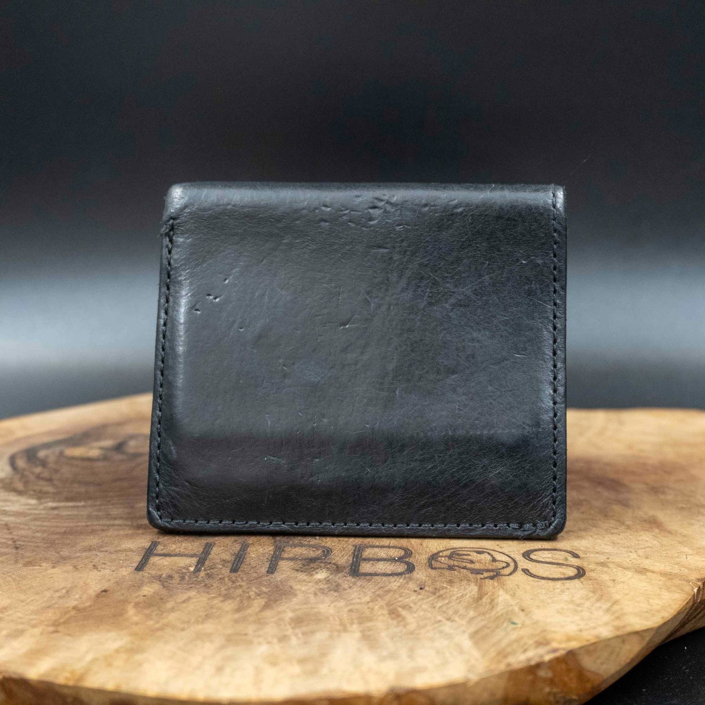 Vintage Mens Wallet Handmade Bifold Leather Card Wallet Black