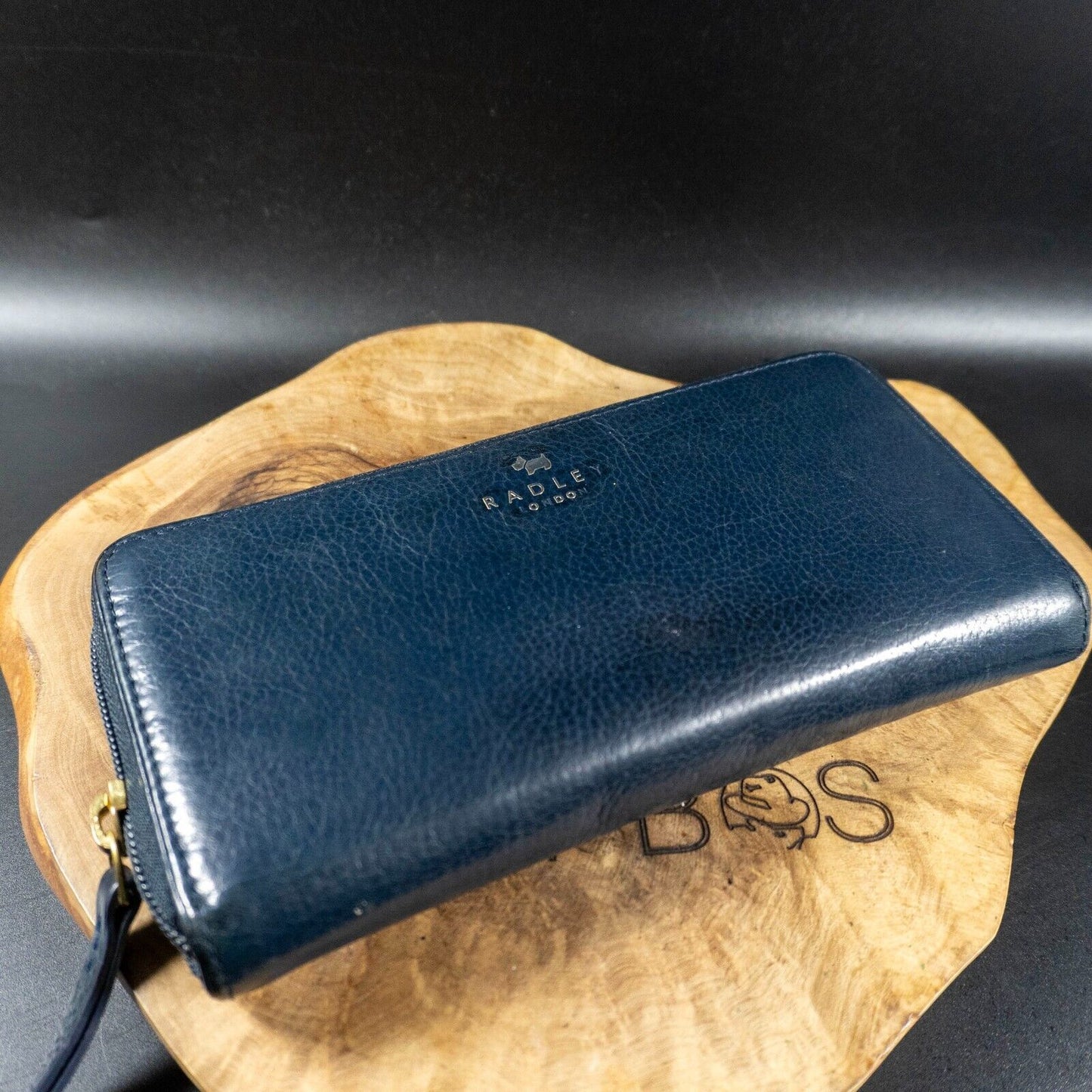 Radley Womens Wallet Purse Large Zip Around Clutch Wallet Blue