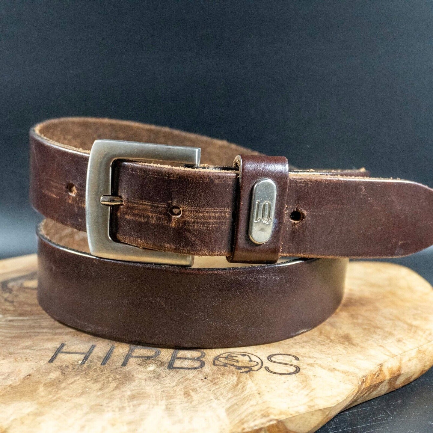 Vintage Mens Belt Handmade Leather Jeans Belt Brown Size 36