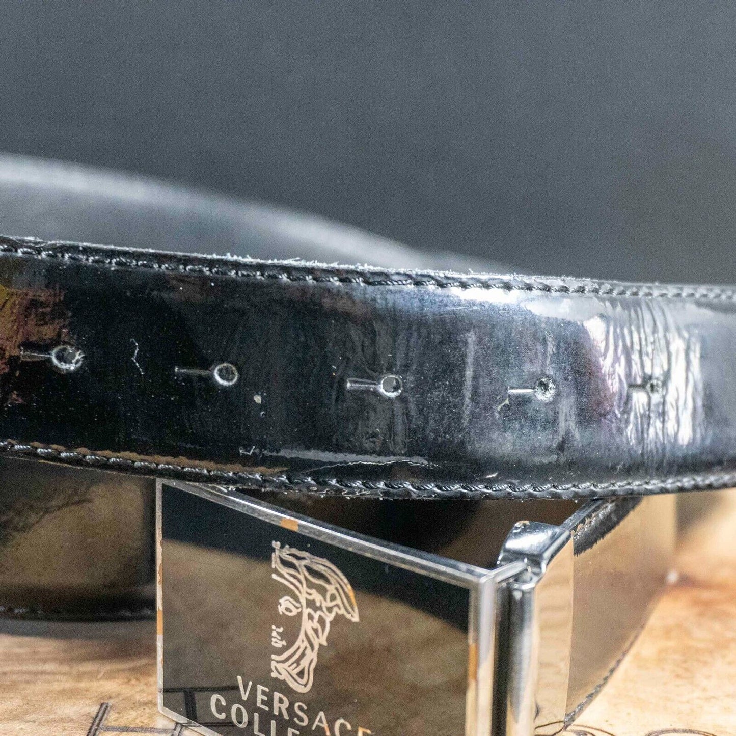 Versace Collection Mens Belt Leather Belt Jeans Belt Authentic Size 42