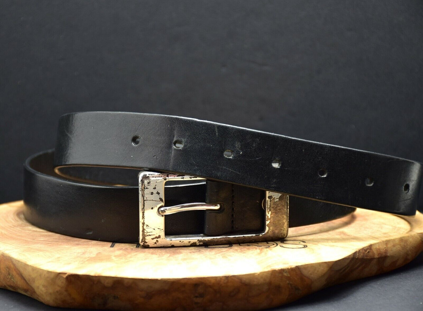 Saddler Mens Belt Vintage Leather Jeans Belt Black Size 36