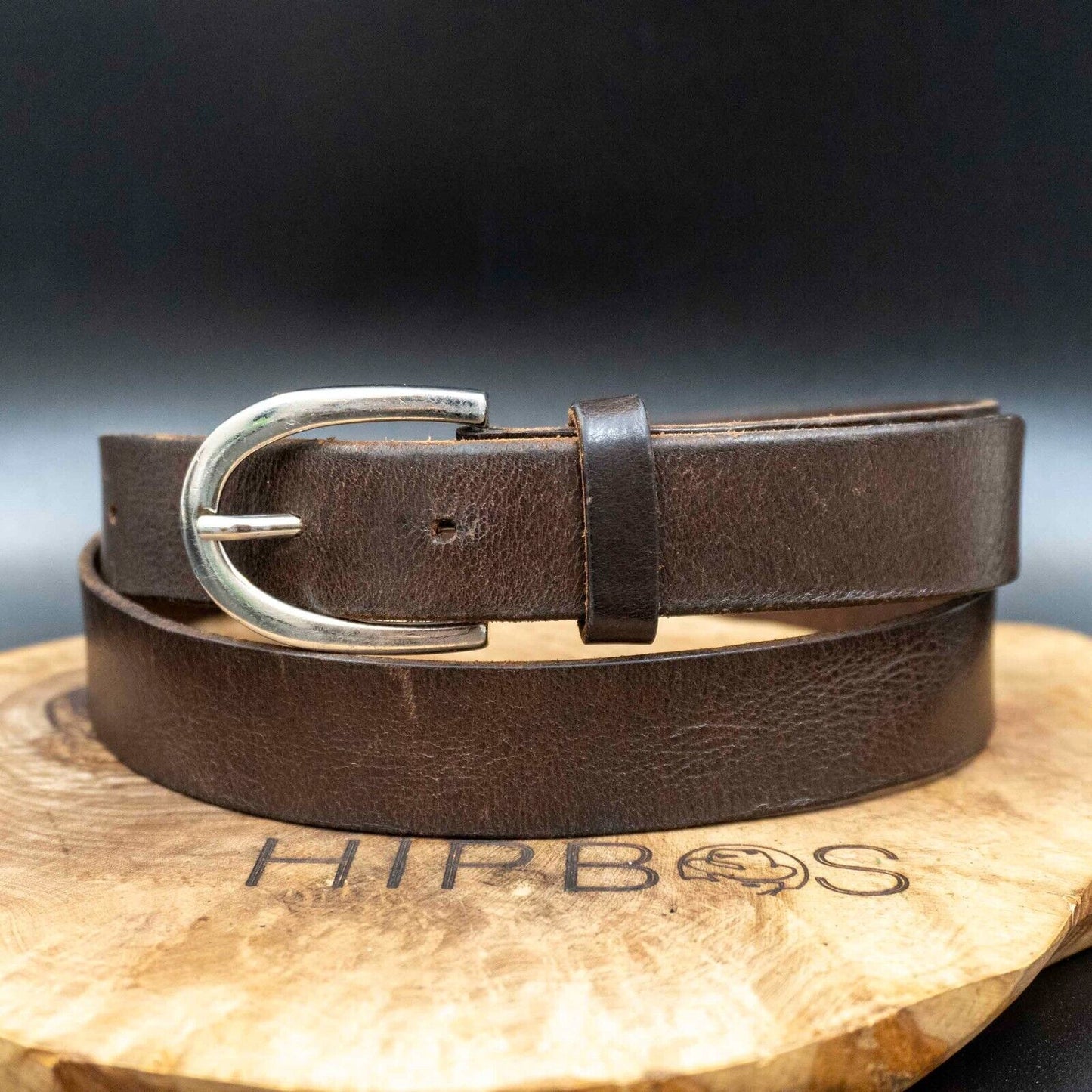 Vintage Mens Belt Leather Jeans Belt Brown Size 36