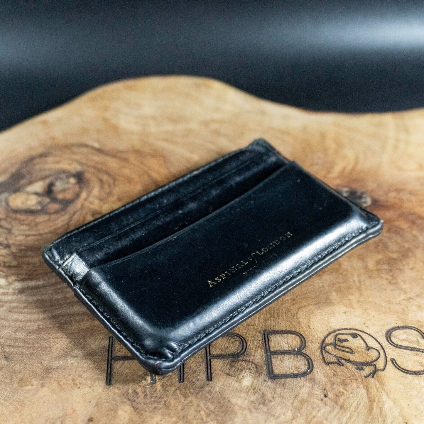 Aspinal of London Mens Wallet Leather Card Holder Wallet Black