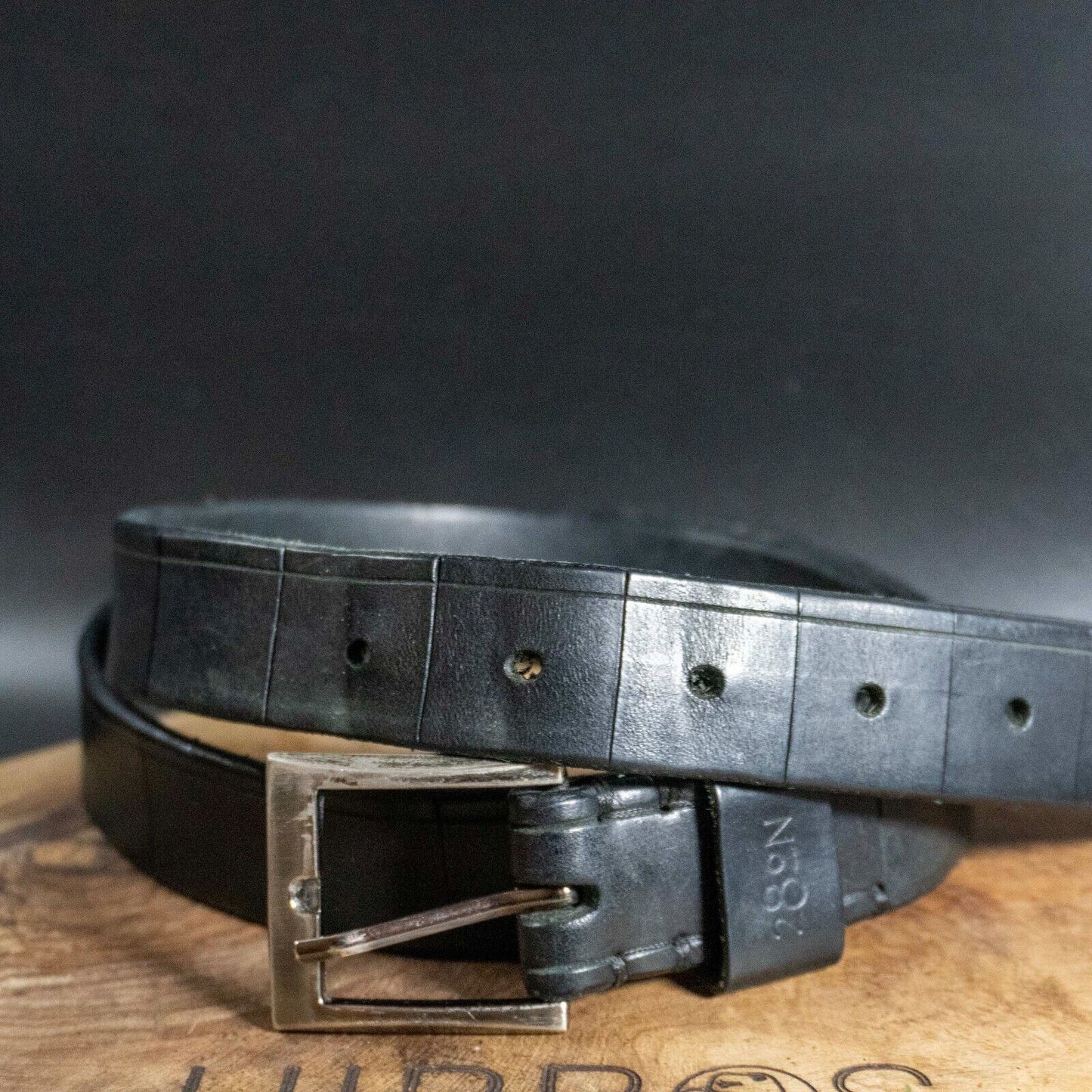 28 North Handmade Mens Belt Leather Jeans Belt Black Size 34