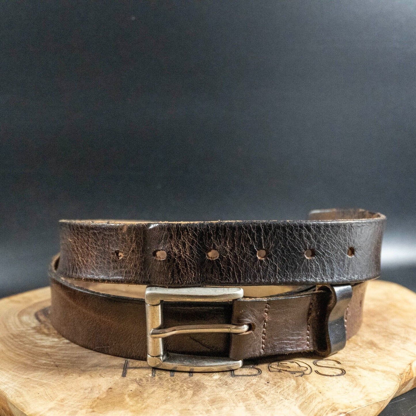 Dockers Mens Belt Vintage Leather Jeans Belt Brown Size 36