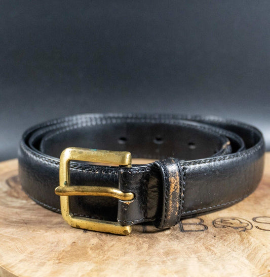 Marks and Spencer Mens Belt Vintage M&S Leather Jeans Belt Black Size 36-38