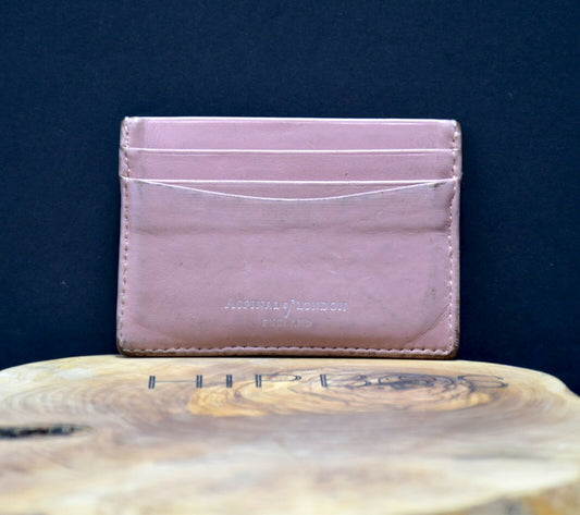 Aspinal of London Womens Leather Card Holder Wallet Pink