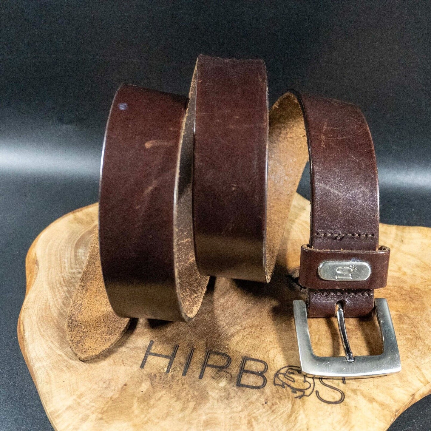 Vintage Mens Belt Handmade Leather Jeans Belt Brown Size 36