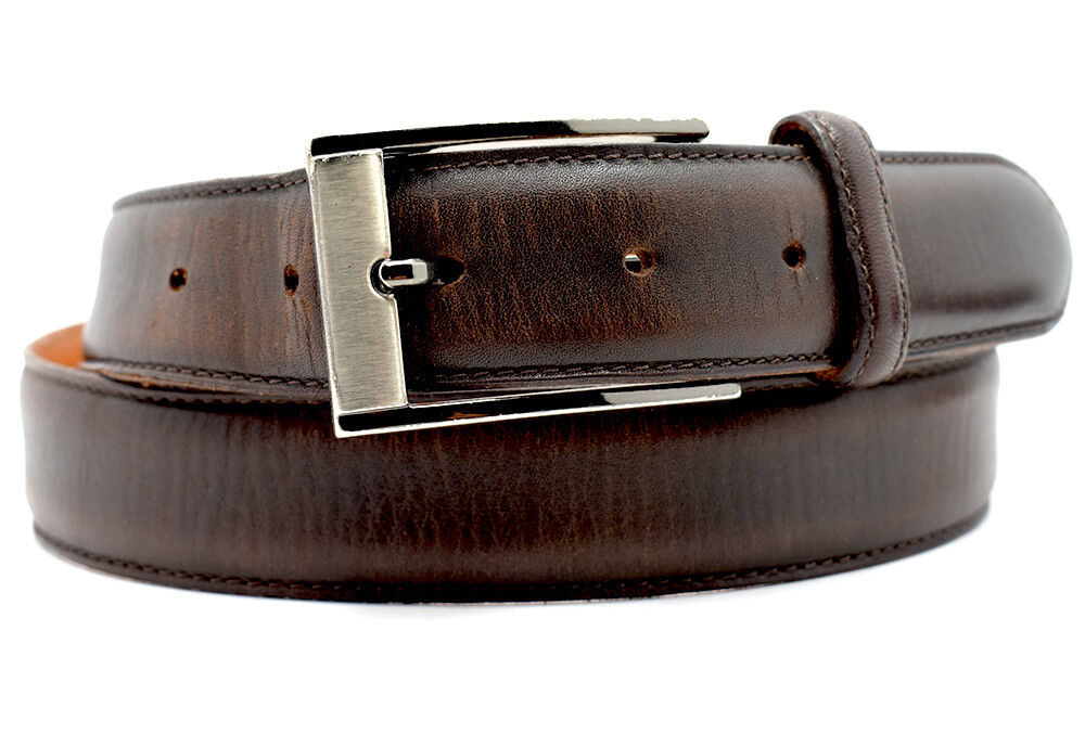 Finsbury Mens Belt Vintage Designer Mens Leather Belt Brown Size 40