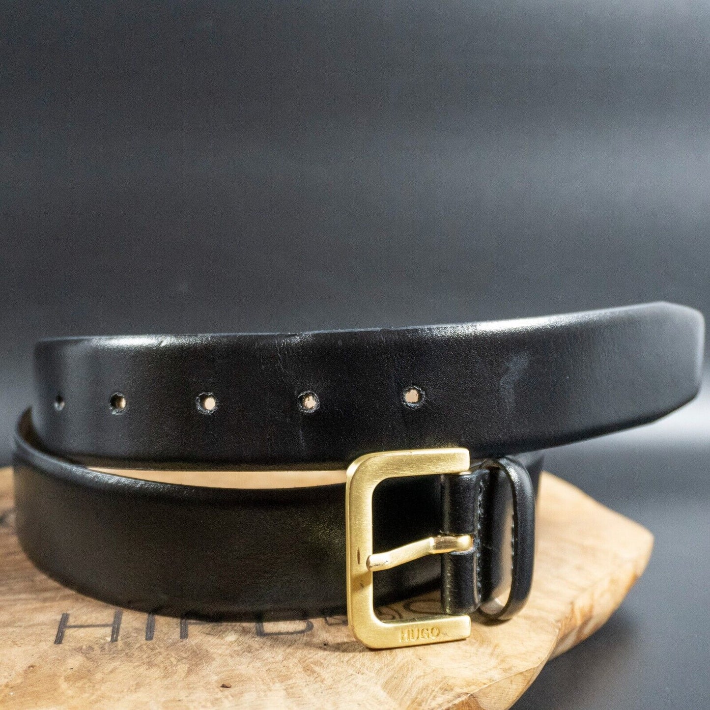 Hugo Boss (Hugo) Womens Belt Zana Leather Jeans Belt Black Size 32 - VintageThing