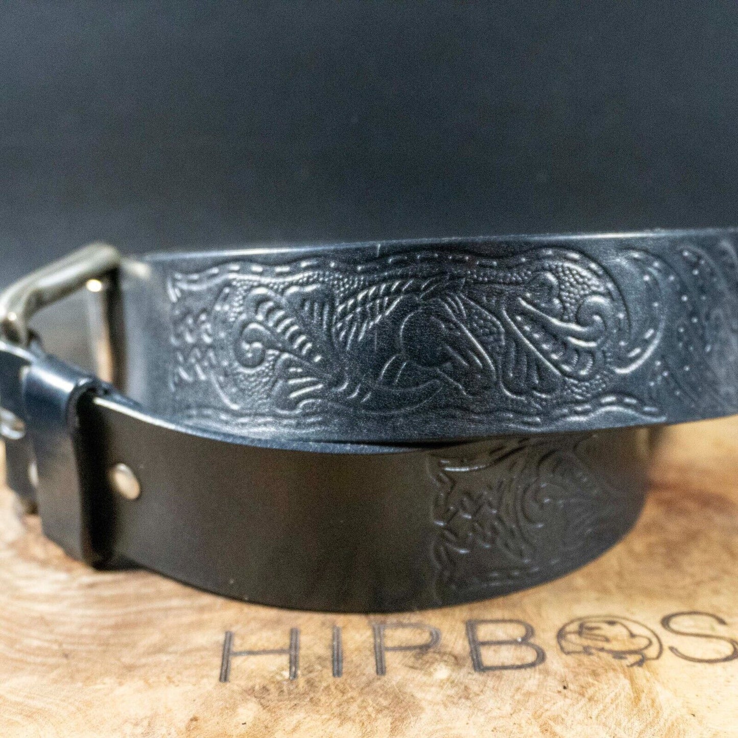 Vintage Mens Womens Belt Handmade Leather Jeans Belt Black Size 30