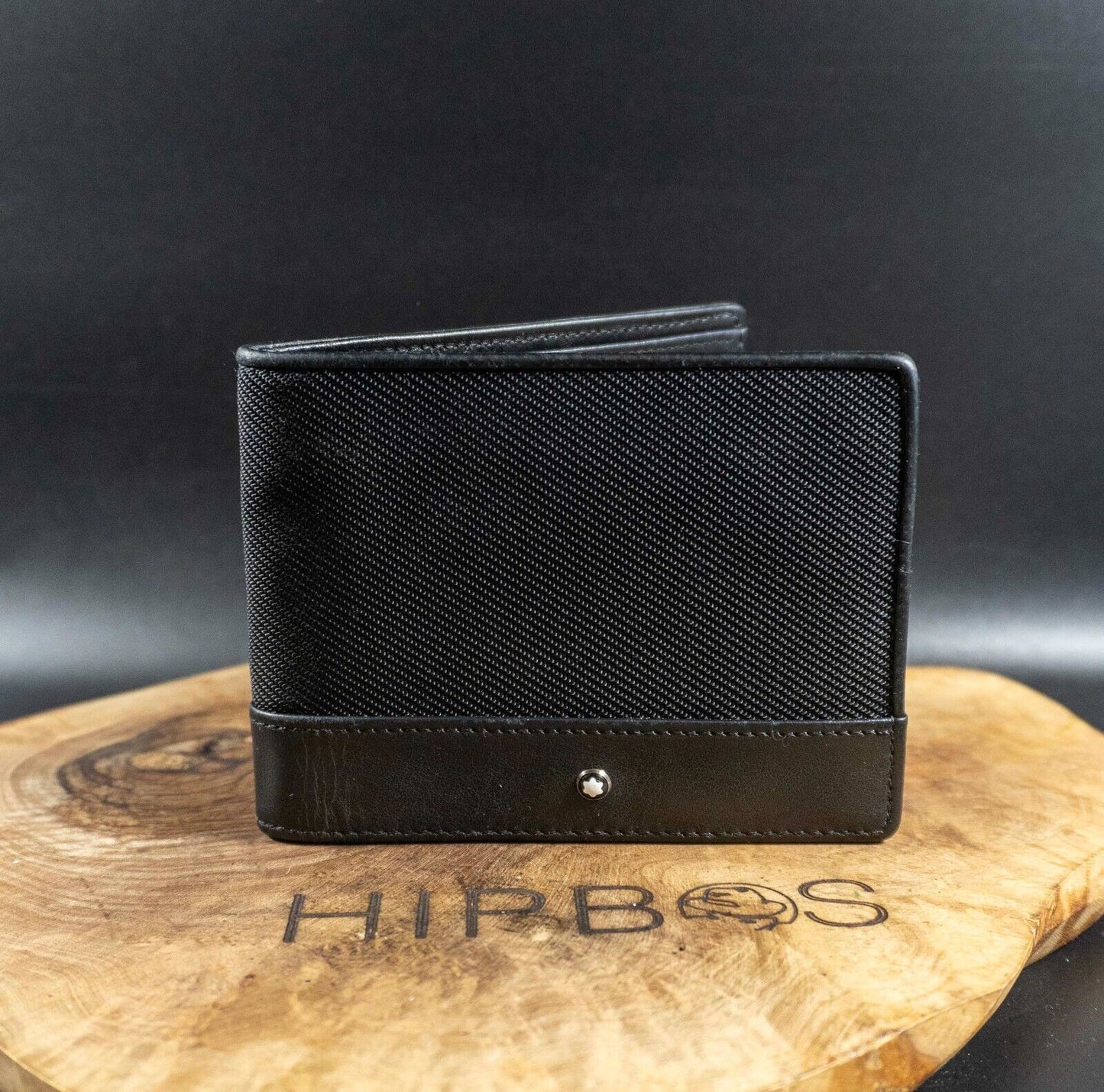 Montblanc Authentic Mens Wallet Canvas & Leather Wallet Meisterstück 6CC Wallet