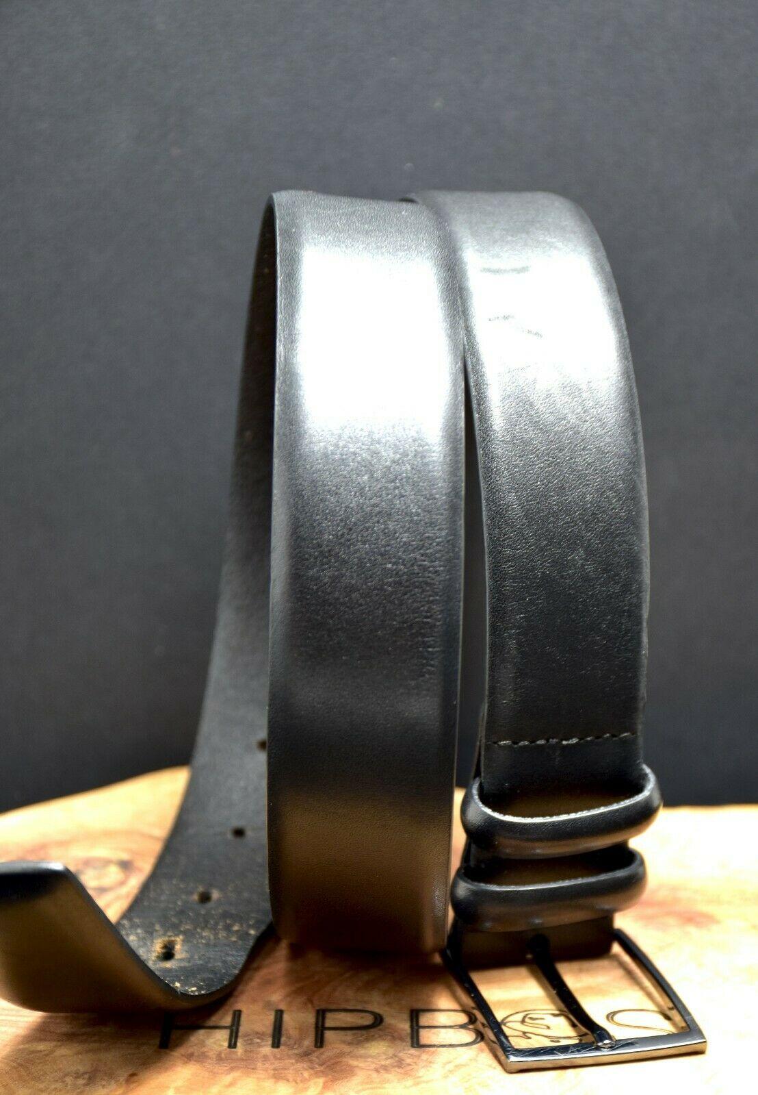 Marks and Spencer M&S Classic Mens Leather Belt Black Size 34-36 - HipBos