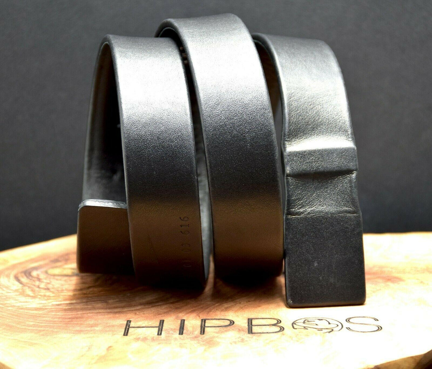 IKKS Classic Mens Leather Belt Black Size 34 - HipBos