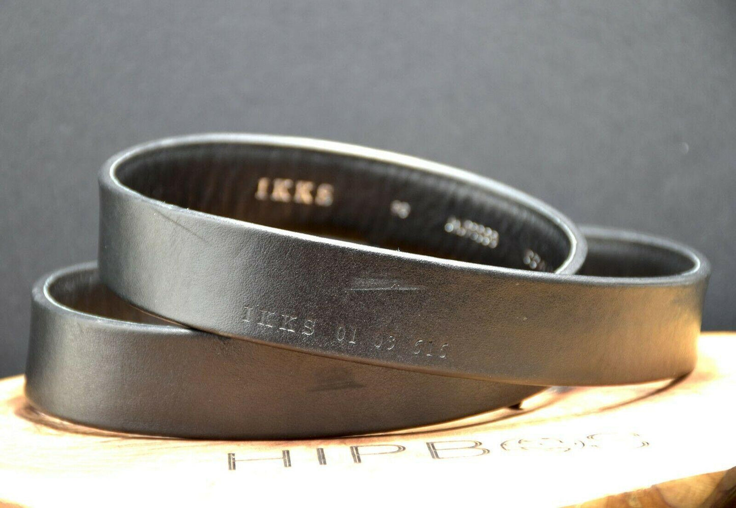 IKKS Classic Mens Leather Belt Black Size 34 - HipBos