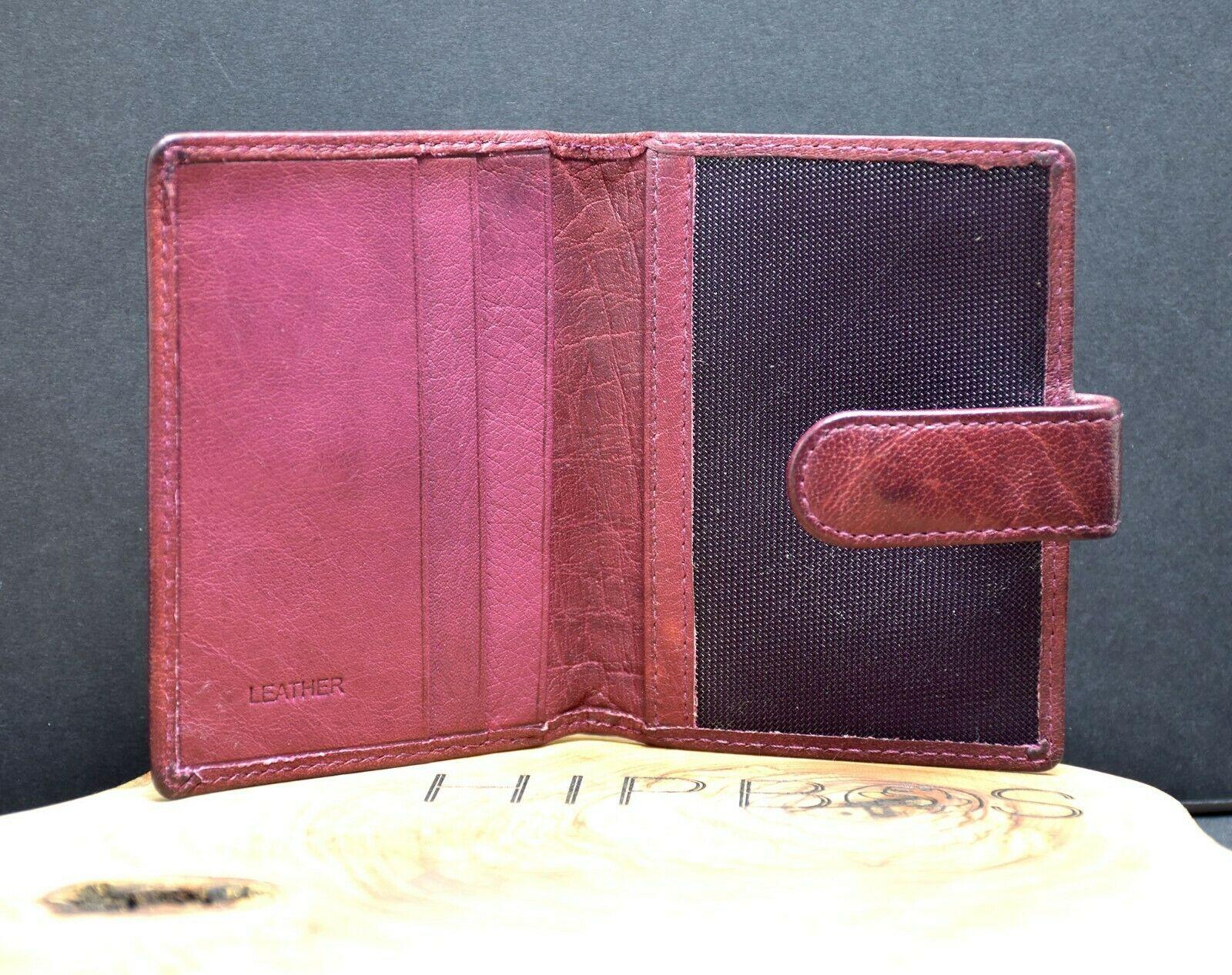 Ascot Leather Mens Bifold Card ID Holder Wallet with Snap Closure Brown - HipBos