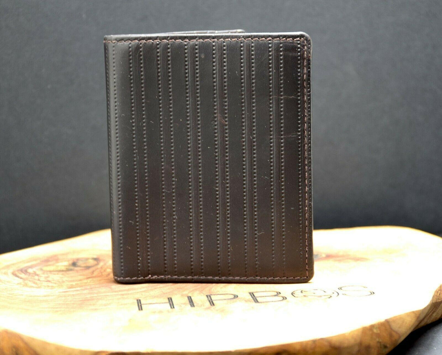 Diama Mens Spanish Leather Bifold Card ID Wallet Brown - HipBos