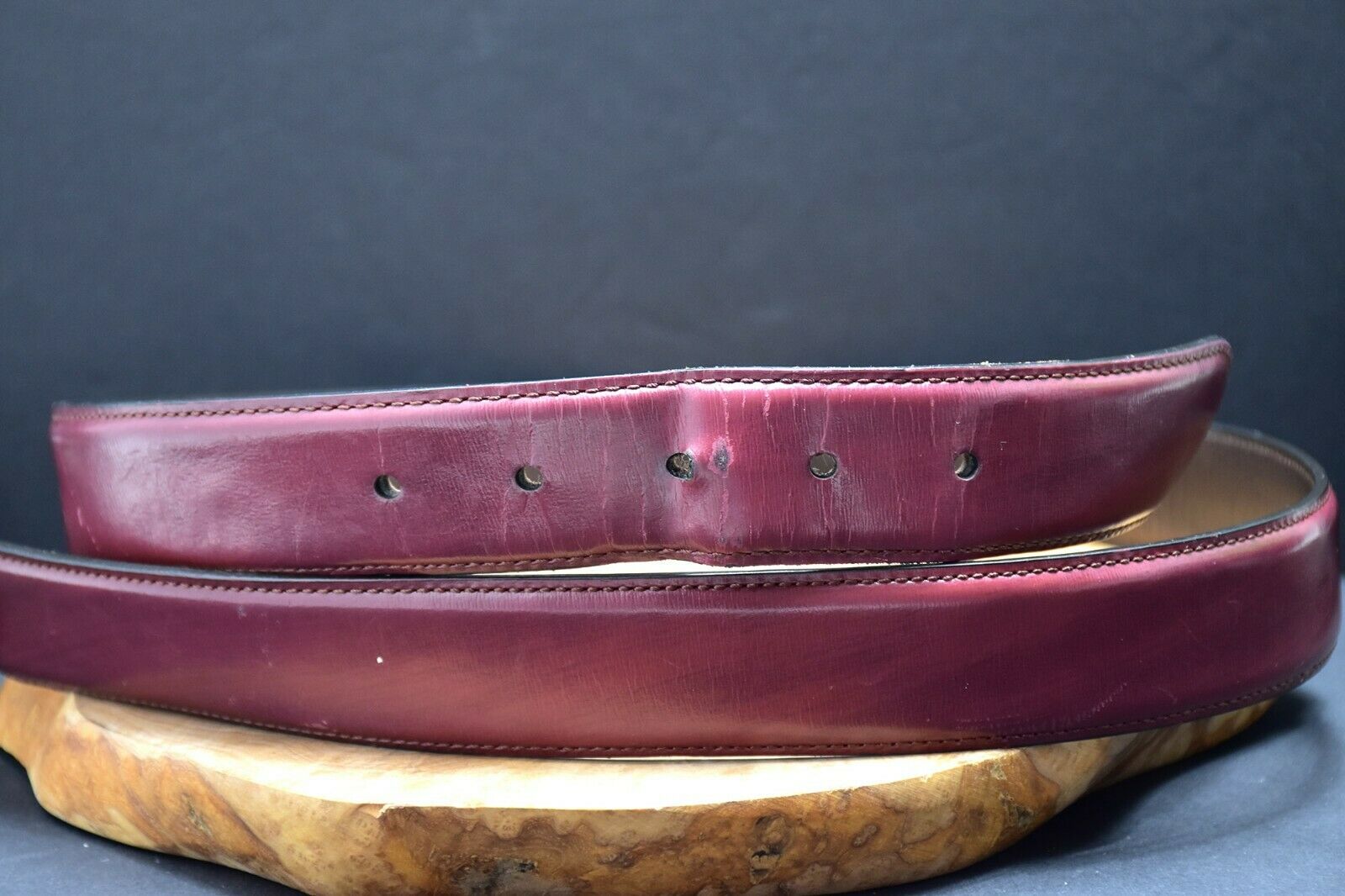 Balteus Mens Genuine Leather Belt Made in Japan Red Brown Size 36 - VintageThing