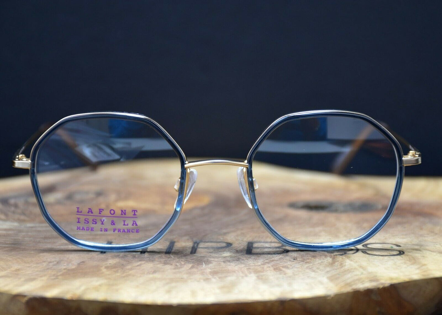 Lafont Issy & LA Womens Optical Frames Glasses Spectacles ILLICO 3518 Gold Blue - VintageThing