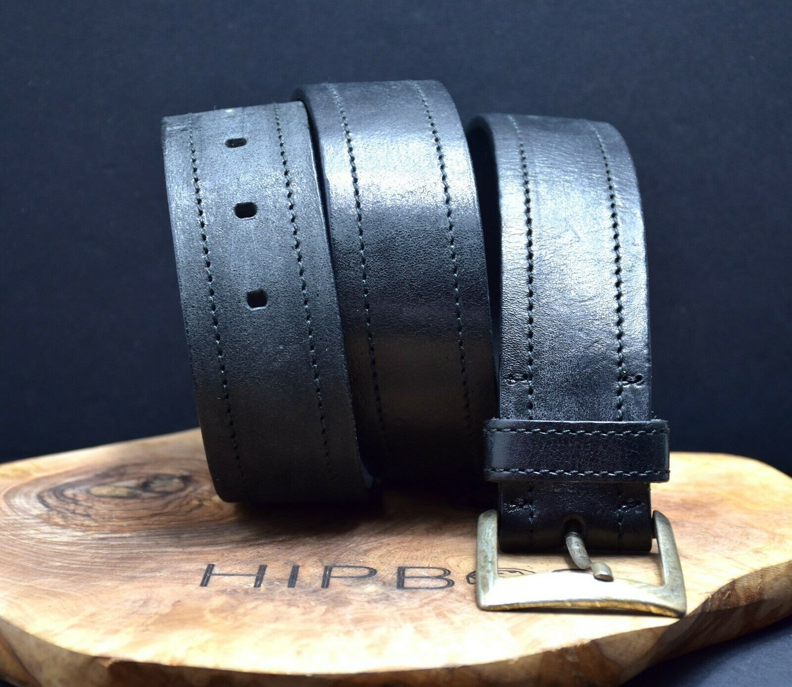 Brax Vintage Mens Leather Jeans Belt Black Size 32 - VintageThing