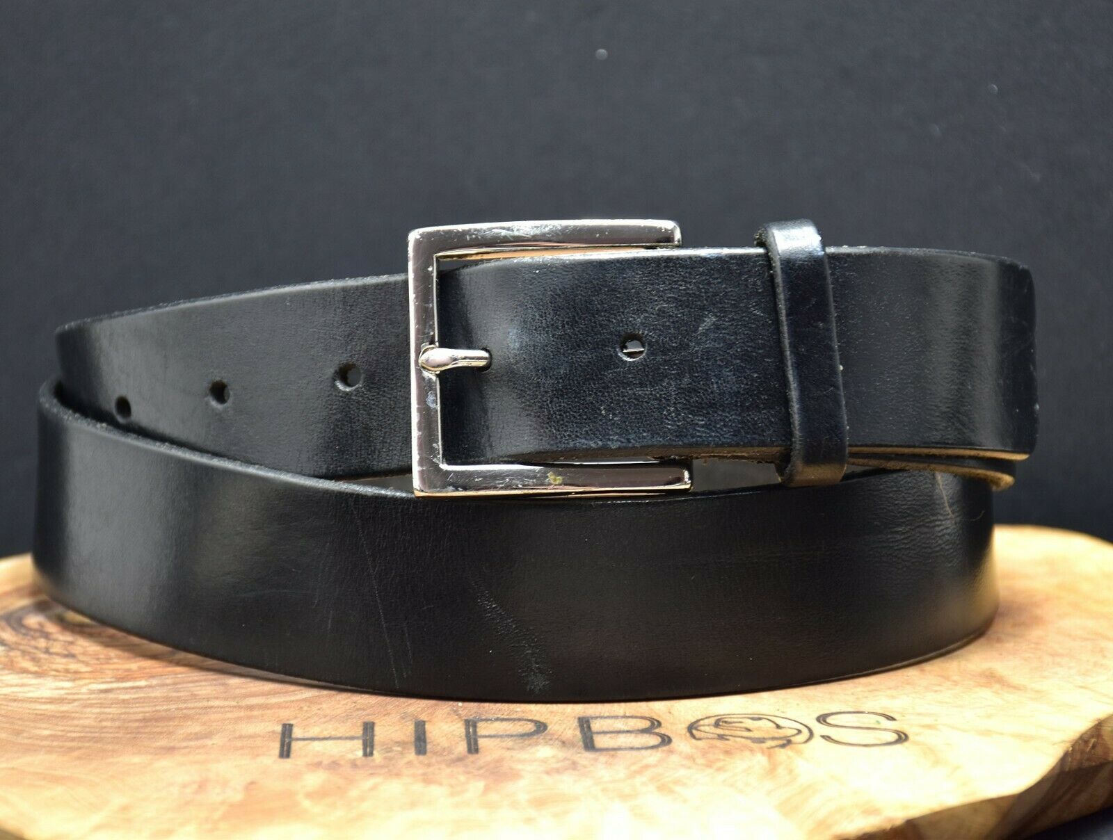 Banana Republic Vintage Mens Leather Jeans Belt Black Size 34 - VintageThing