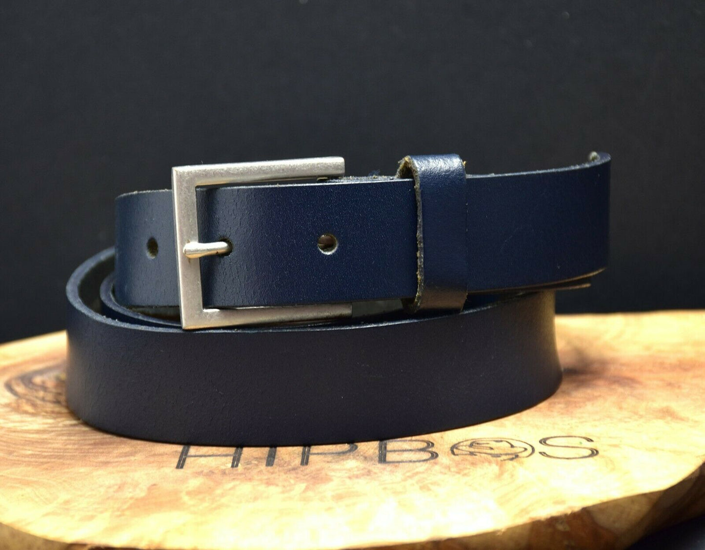 Next Mens Leather Classic Jeans Belt Blue Size L (40") - VintageThing